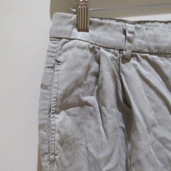 AG ADRIANO GOLDSCHMIED The Evan Relaxed Pleated Trousers Linen Blend Neutral - Picture 6 of 13
